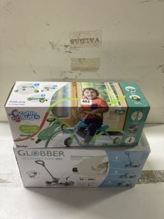 2 X CHILDREN'S OUTDOOR TOYS INC. GLOBBER LEARNING BIKE