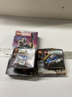 LEGO 76282 MARVEL THE INFINITY SAGA ROCKET & BABY GROOT & 4 X LEGO STAR WARS ITEM INC. LEGO 75378 BARC SPEEDER ESCAPE