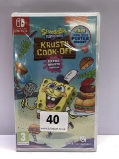 NINTENDO SWITCH SPONGEBOB SQUAREPANTS KRUSTY COOK-OFF EXTRA KRUSTY EDITION CONSOLE GAME (SEALED)