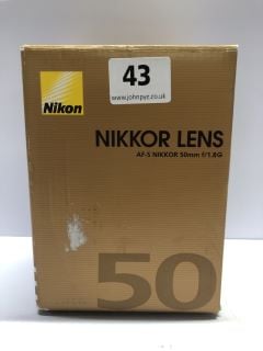 NIKON NIKKOR LENS AF-S NIKKOR 50MM F/1.8G CAMERA LEN - RRP.£380