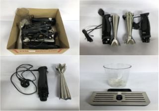 BOX OF SMALL KITCHEN APPLIANCES TO INC BRAUN HAND BLENDER