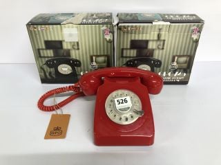 3 X GPO GPO746 CLASSIC ROTARY TELEPHONE