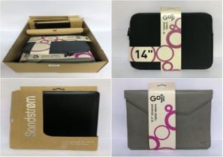 BOX OF TABLET CASES TO INC GOJI 14" LAPTOP SLEEVE