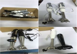 BOX OF SMALL KITCHEN APPLIANCES TO INC BRAUN HAND BLENDER