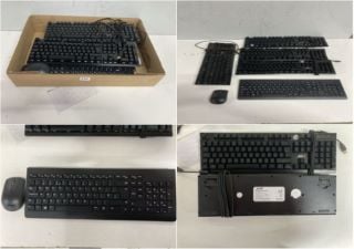 BOX OF VARIOUS KEYBOARDS