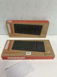 2 X ADX FIREFIGHT WIRELESS 23 GAMING KEYBOARDS