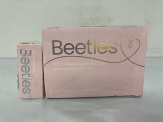 2 X GEL POLISH TO INC BEETLES 12 COLOUR GEL POLISH KIT