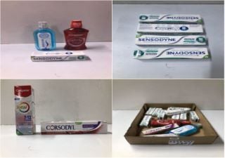 BOX OF TOOTHPASTE & MOUTHWASH TO INC SENSODYNE REPAIR & PROTECT TOOTHPASTE