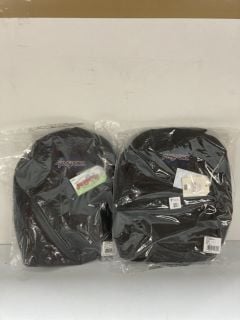 2 X JANSPORT BLACK BACKPACKS