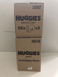 2 X HUGGIES ITEMS INC HUGGIES BABY WIPES