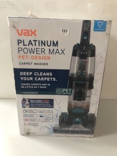 VAX PLATINUM POWER MAX PET DESIGN CARPET WASHER