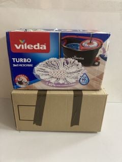 2 X ITEMS INC VILEDA TURBO 3 IN 1 MICROFIBRE