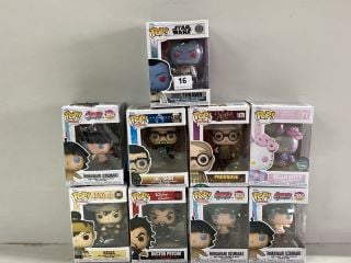 9 X FUNKO POP FIGURES INC STAR WARS & DC COMICS FIGURES APPROX RRP: £13.00 EACH