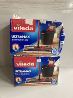 2 X VILEDA ULTRAMAX 2 IN 1 MICROFIBRE