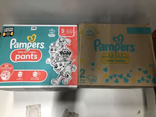 2 X PAMPERS ITEMS INC BABY-DRY NAPPY