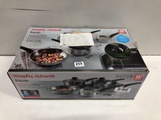 MORPHY RICHARDS EQUIP POUR & DRAIN 5 PIECE STAINLESS STEEL PAN SET