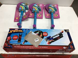 4 X KIDS TOYS INC SPIDER-MAN SCOOTER