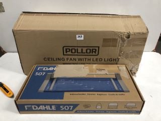 2 X ITEMS INC CEILING FAN WITH LED LIGHT