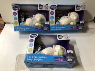 3 X VTECH 3-IN-1 STARRY SKIES SHEEP SOOTHER