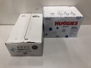 2 X ITEMS INC HUGGIES PURE BABY WIPES