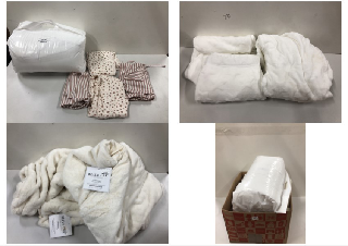 2 X BOXES OF ITEMS INC BELLA LUX OVERSIZED FAUX FUR THROW