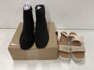 2 X WOMEN'S SHOES INC BOOTS UK SIZE: 6