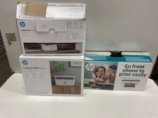 3X HP PRINTERS INCL. HP LASERJET MFP M140W PRINTER