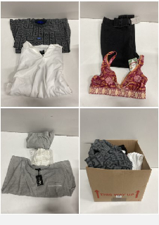 BOX OF CLOTHES IN VARIOUS SIZES AND DESIGNS