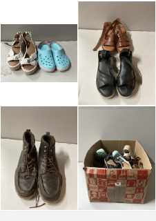 2 X BOXES OF FOOTWEAR IN VARIOUS DESIGNS & SIZES