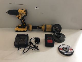 3 X ITEMS INC DEWALT CORDLESS DRILL & DEALT CORDLESS GRINDER (VAT ONLY PAYABLE ON BUYERS PREMIUM) (MPSZ12737528) (MPSZ14092152) (MPSC41263714)