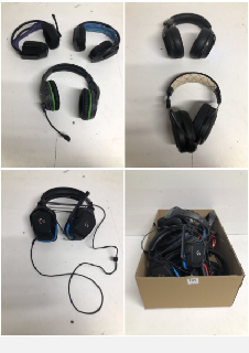 BOX OF HEADSETS TO INCLUDE LOGITECH G432 GAMING HEADSET