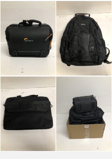 BOX OF ITEMS TO INCLUDE LOWEPRO ADVENTURER BAG