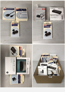 BOX OF ITEMS TO INCLUDE SANDSTROM USB TYPE C TO HDMI CABLE