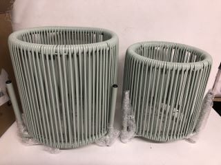 HAWAII SET OF 2 PLANTERS IN GREEN