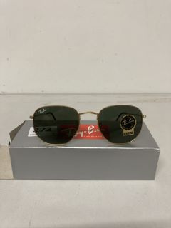 RAY-BAN WOMEN'S SUNGLASSES IN GOLD/GREEN