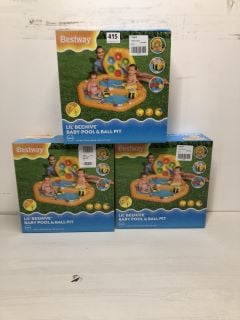 3 X BESTWAY BABY POOL & BALL PIT