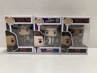 3 X POP! COLLECTABLE FIGURES TO INCLUDE BRUNO/HOLGA/XENK