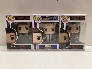 3 X POP! COLLECTABLE FIGURES TO INCLUDE BRUNO/HOLGA/SIMON