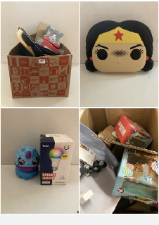 BOX OF ITEMS TO INCLUDE PINATA CHARACTER PACK SMASH LINGS