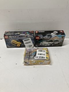 3 X ITEMS TO INCLUDE LEGO SPEED CHAMPIONS