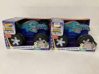 2 X HOT WHEELS MONSTER TRUCKS POWER SMASHERS