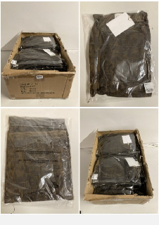 BOX OF CLOTHES IN VARIOUS STYLES AND SIZES