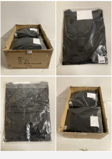 BOX OF CLOTHES IN VARIOUS STYLES AND SIZES