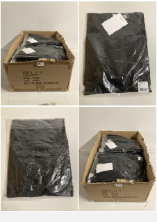 BOX OF CLOTHES IN VARIOUS STYLES AND SIZES