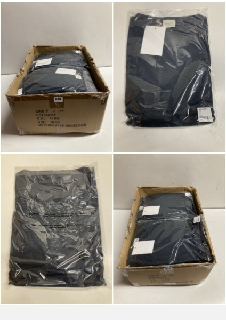 BOX OF CLOTHES IN VARIOUS STYLES AND SIZES