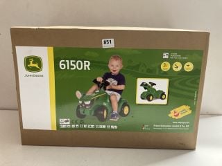 JOHN DEERE ROLLY TOYS CHILDREN'S RIDE ON TRACTOR - MODEL 6150R - RRP Â£90