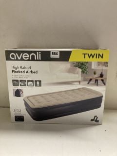 AVENLI TWIN HIGH RAISED FLOCKED AIRBED