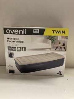 AVENLI TWIN HIGH RAISED FLOCKED AIRBED