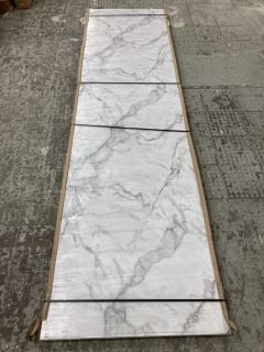 WHITE MARBLE EFFECT KITCHEN WORKTOP (3610 X 965 X 40MM) (COLLECTION FROM SITE ONLY)