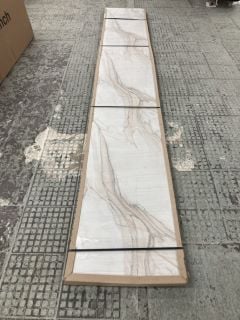 WHITE MARBLE EFFECT KITCHEN WORKTOP (4000 X 600 X 40MM) (COLLECTION FROM SITE ONLY)